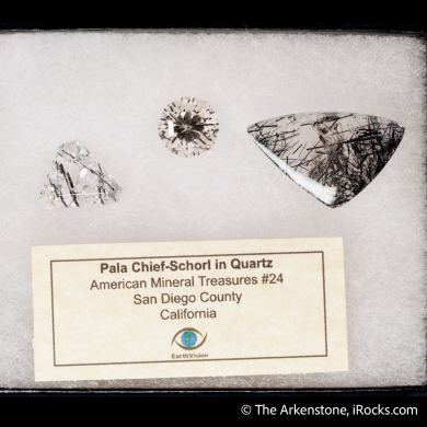 Quartz included by Schorl Tourmaline (Polished & Cut set)