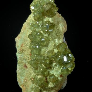 Andradite var. Demantoid, gem crystals with color change