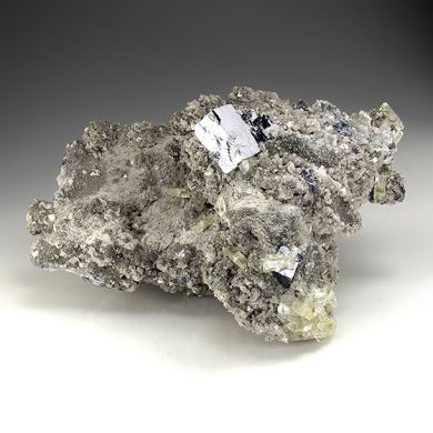 Galena with Dolomite, Calcite