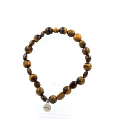 Tiger's Eye from South Africa + Tiger's Eye Bracelet 8 mm Beads.
