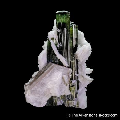 Elbaite Tourmaline with Lepidolite in Cleavelandite