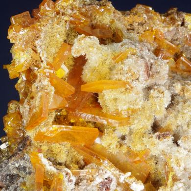 Wulfenite and Hemimorphite