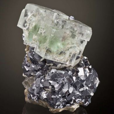 Fluorite on Galena