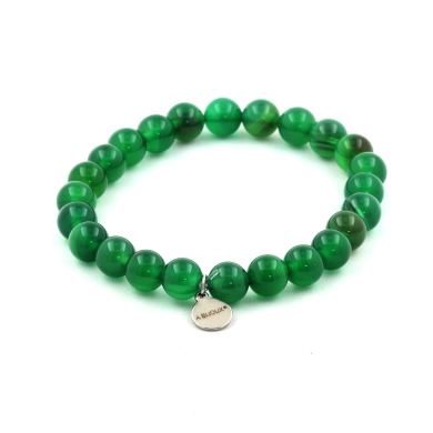 Green Agate Bracelet 8 mm Beads.