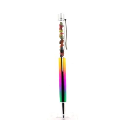 Raw multicolor Tourmaline mineral pen Zambia.