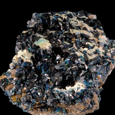 Lazulite with Siderite and Apatite