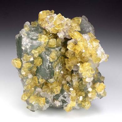 Barite with Fluorite