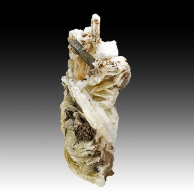 Elbaite with Lepidolite, Albite