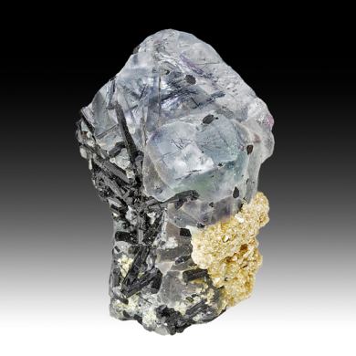 Fluorite with Schorl