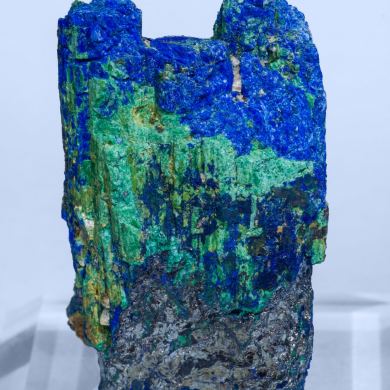 Chalcostibite with Azurite and Malachite