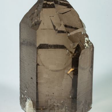 Quartz (doubly terminated variety smoky quartz) with Quartz