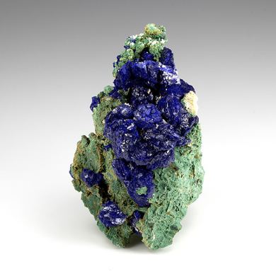 Azurite with Malachite