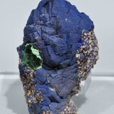 Azurite with Malachite