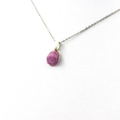 Raw Ruby Necklace. 6.67 ct.