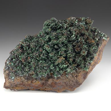 Adamite with Cuprite, Malachite, Goethite