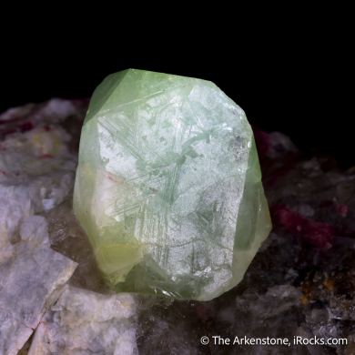Rhodizite on Elbaite Tourmaline, Smoky Quartz, and Microcline