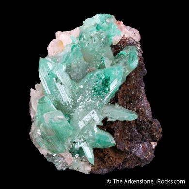 Cerussite included by Malachite