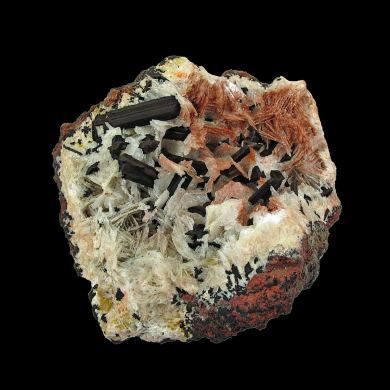 Chalcocite (twinned) on Calcite