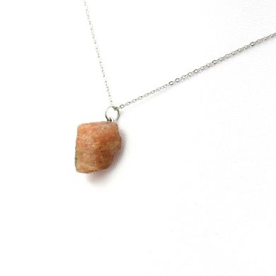 Raw Oregon Sunstone necklace. 12.08 ct.