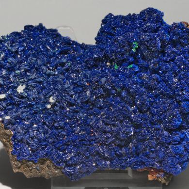Azurite with Malachite, Quartz and Calcite