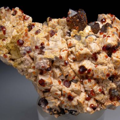 Spessartine with Smokey Quartz