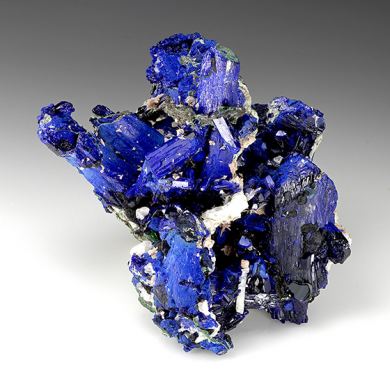 Azurite with Cerussite