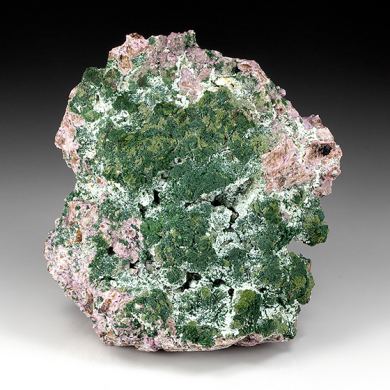 Kolwezite with Malachite, Calcite