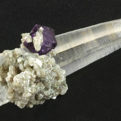 Fluorite on Quartz with Muscovite