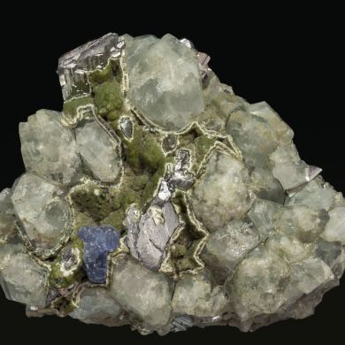 Topaz with Arsenopyrite, Fluorite, Muscovite and Chlorite