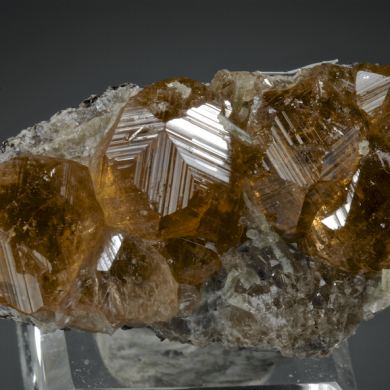 Grossular - gemmy crystals with minor Diopside