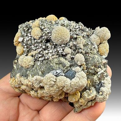 Dolomite with Arsenopyrite, Pyrite, Sphalerite, Quartz