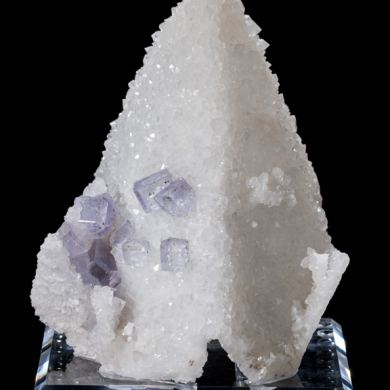 Quartz Epimorph ps. Calcite with Fluorite