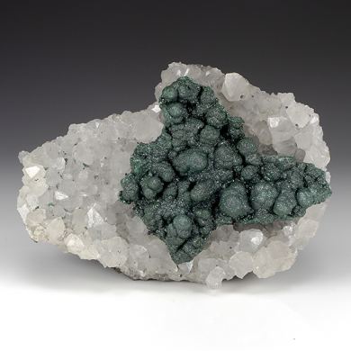 Malachite with Quartz