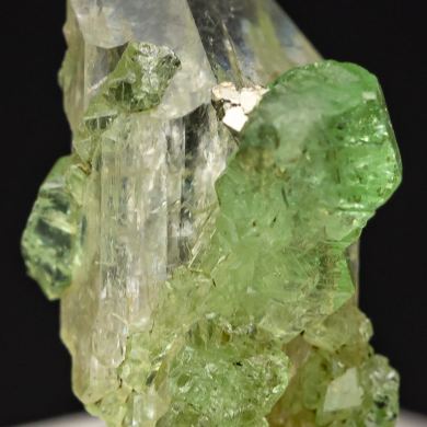 Tsavorite on Diopside