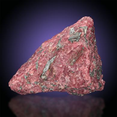 Arsenopyrite  on Rhodonite