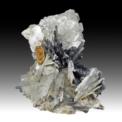 Barite with Stibnite