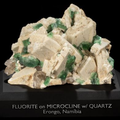 Microcline w/ Fluorite, Quartz & Schorl