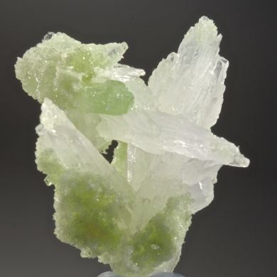 Vesuvianite with Aragonite and possibly Pectolite