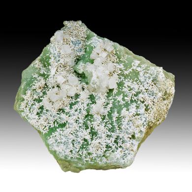 Hydroxylapophyllite-K with Laumontite, Prehnite