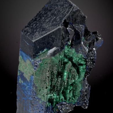 Azurite w. Malachite - large classic Tsumeb 