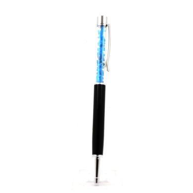 Raw neon blue Apatite mineral pen Madagascar.