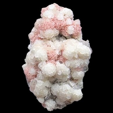 Rhodochrosite, calcite, quartz