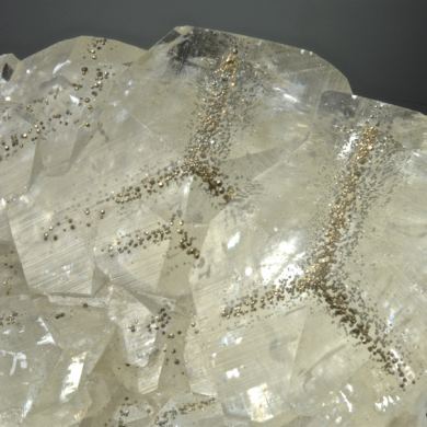 Calcite with Pyrite - \'Mercedes habit\'