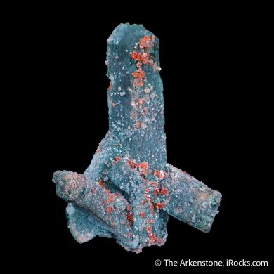 Malachite ps. Azurite altering to Rosasite(?)