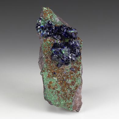 Azurite with Malachite