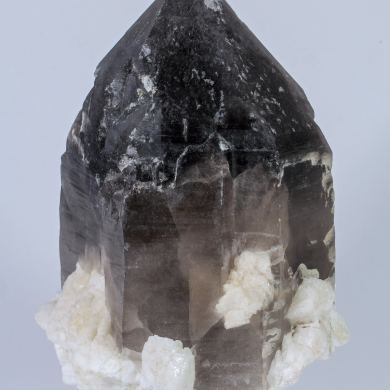 Quartz (variety smoky) with Albite and Microcline
