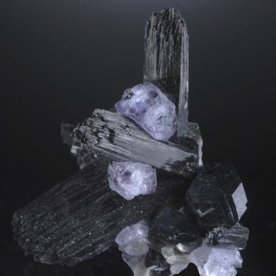 Fluorite on Schorl 