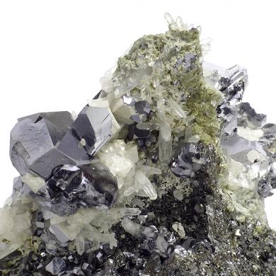 Galena, calcite, quartz