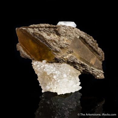 Calcite on Calcite, on Calcite over Drusy Quartz