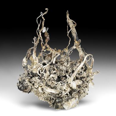 Silver with Acanthite, Calcite, Dolomite